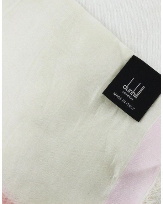 Dunhill Scarf In White For Men Lyst UK