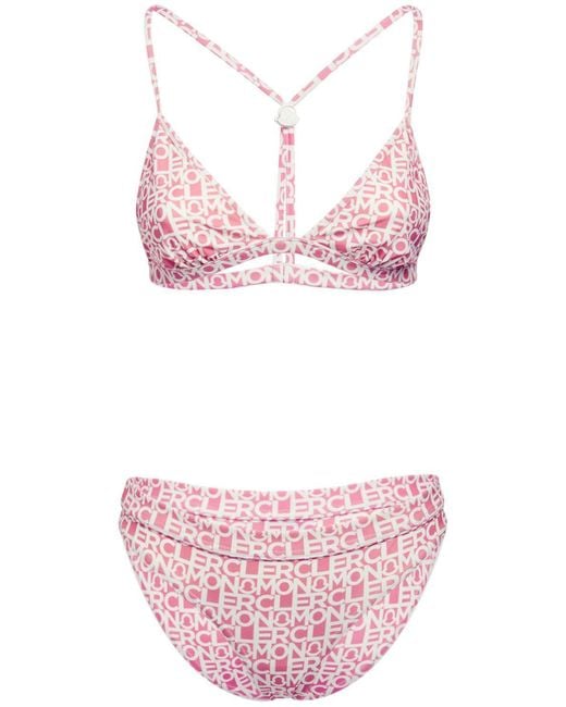 Moncler Jersey Bikini Set In Pink Lyst