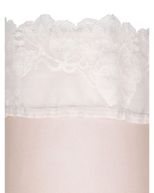 Wolford Lace Stay Up Stockings In White Lyst