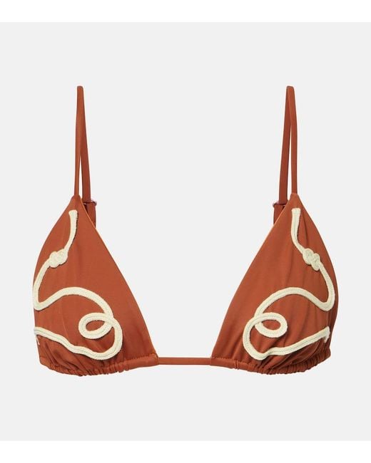 Johanna Ortiz Second Nature Bikini Top In Orange Lyst UK