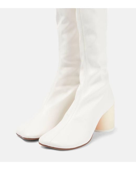 MM6 By Maison Martin Margiela Anatomic 70 Leather Over The Knee Boots