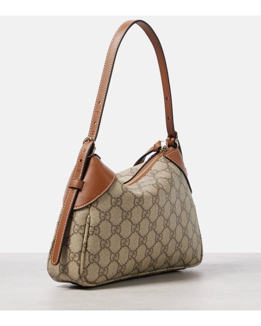 Gucci GG Canvas Small Shoulder Bag In Brown Lyst UK