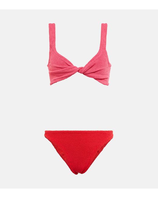 Hunza G Juno Bikini In Red Lyst