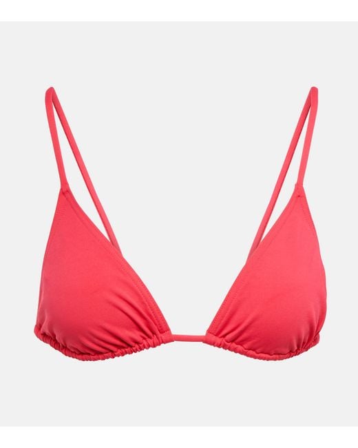 Eres Mouna Triangle Bikini Top In Red Lyst