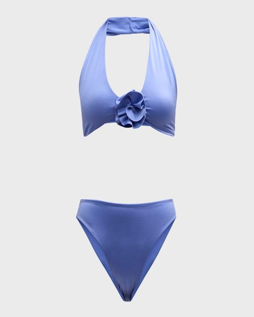 Maygel Coronel Lebrija Two Piece Bikini Set In Blue Lyst