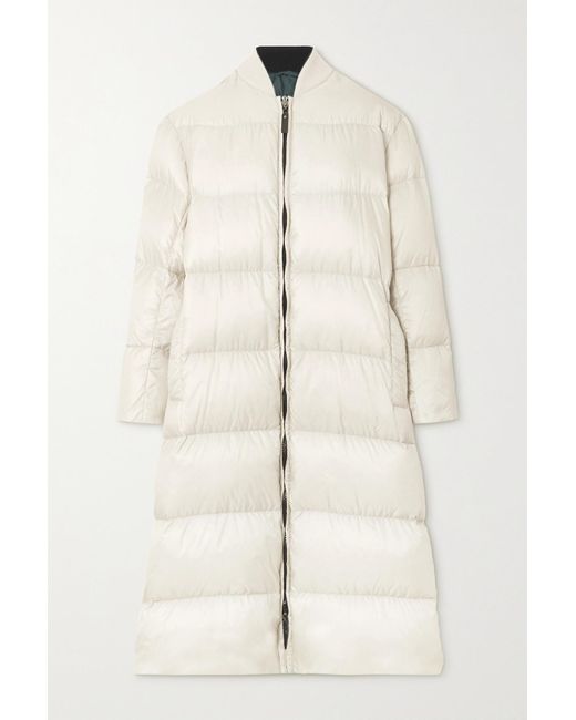 Max Mara Seibi Reversible Quilted Shell Down Jacket In Natural Lyst