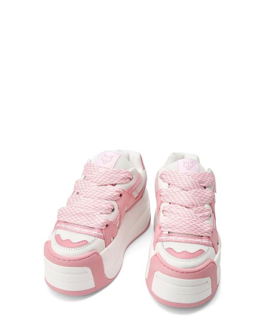 Naked Wolfe Slider Platform Sneaker In Pink Lyst