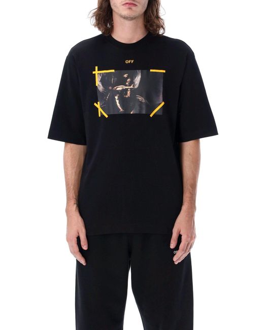 Off White C O Virgil Abloh Arrow Caravaggio Mercy S S T Shirt In Black