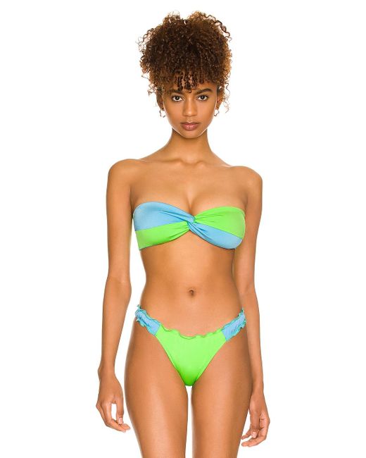 Peixoto Synthetic Edy Bikini Top In Green Lyst