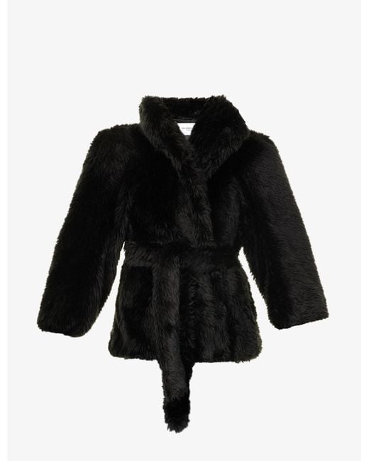 incredible discounts Balenciaga Teddy Belted Faux fur Jacket in