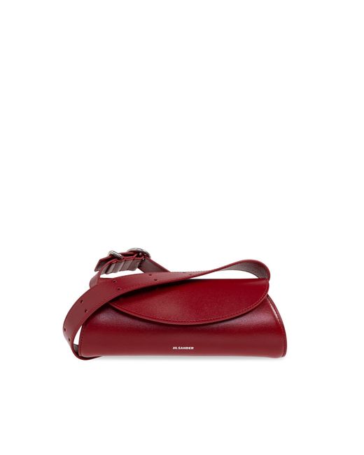 Jil Sander Shoulder Bag Cannolo Mini In Red Lyst Uk