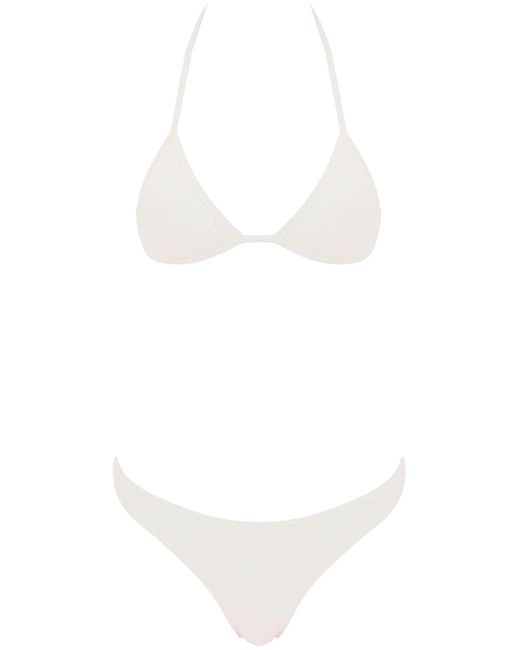 Lido Set Bikini Cinquantotto Rib In White Lyst