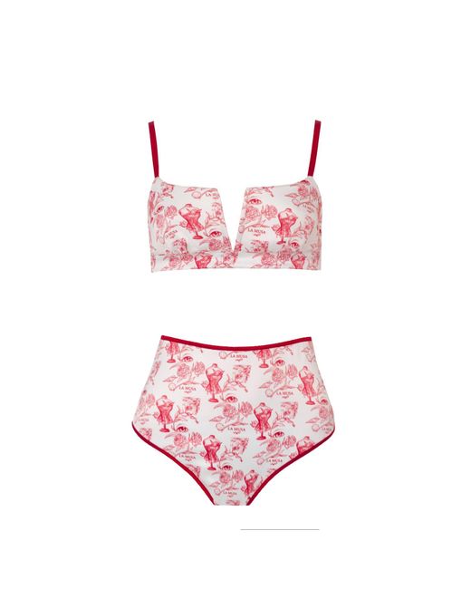 La Musa Satin Valentine Lingerie Set Lyst