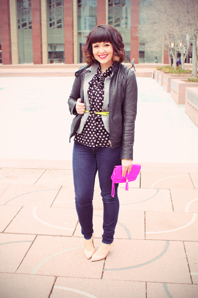 Business casual with a little neon.