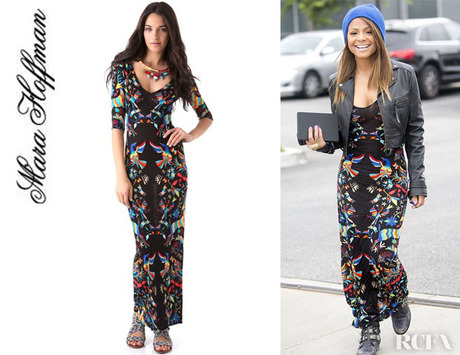 Christina Milian’s Mara Hoffman Crisscross Maxi Dress