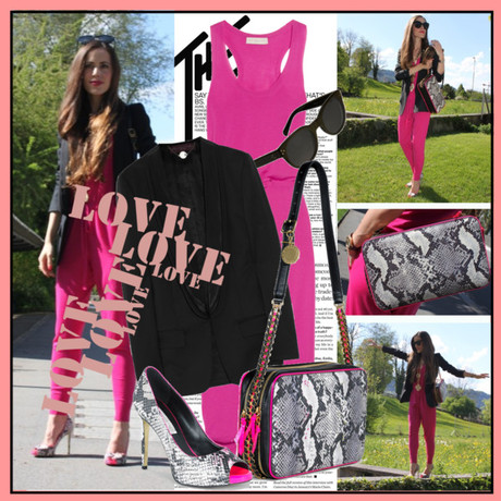 My Look: Love Pink with Black