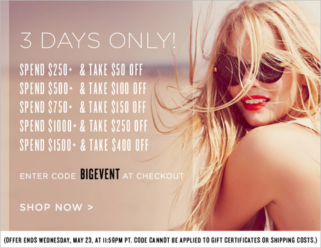 Last Chance: Shopbop’s Big Event Shopping Discount