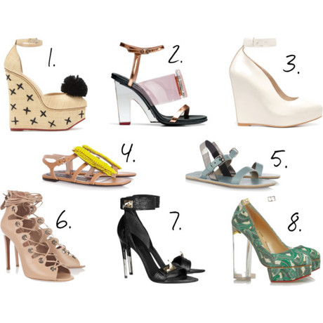 1. Charlotte Olympia Melody Raffia Sandals (1,369$)
2. Dries van...