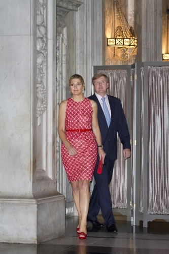 Prince Willem-Alexander and Princess Maxima opens the exhibition King Louis (Lodewijk) Napoleon and his Royal Palace in Amsterdam.