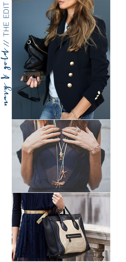 the edit // navy & gold...
