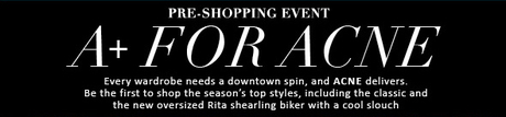 Pre-Shopping Event: Acne