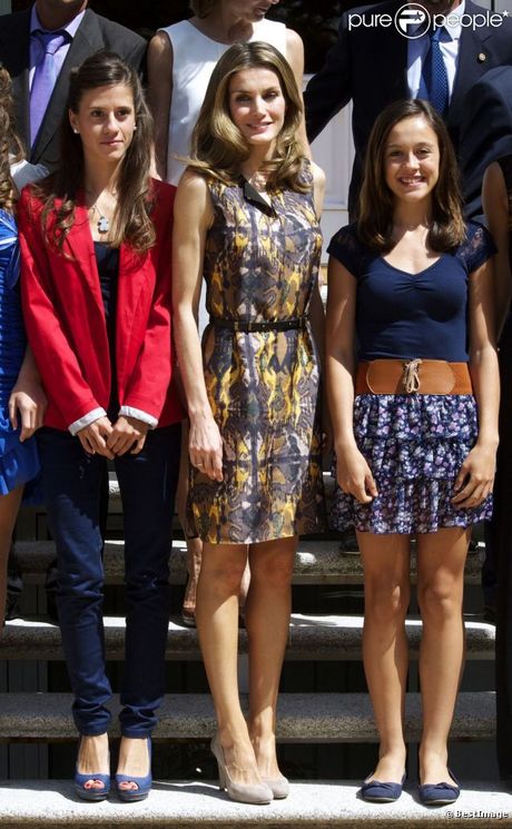 Princess Letizia attends Audiences at Zarzuela Palace in Madrid
