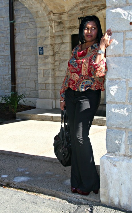 Printed Tunic and Black Asos Pants
