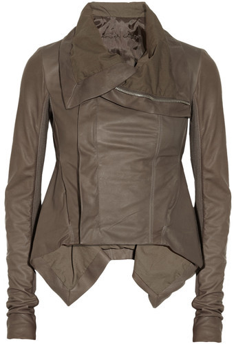 Rick Owens-Naska Leather Biker Jacket