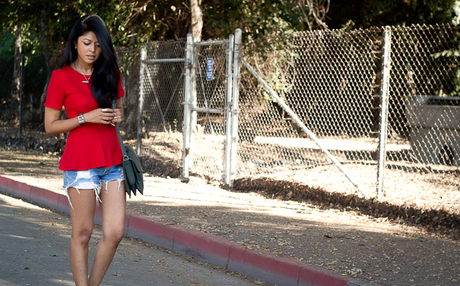 RED PEPLUM