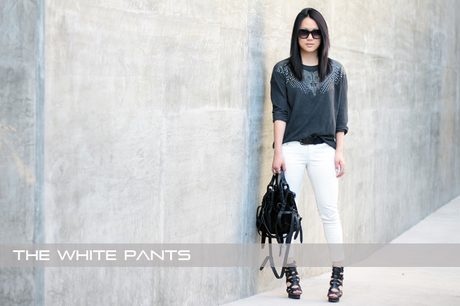 the white pants.