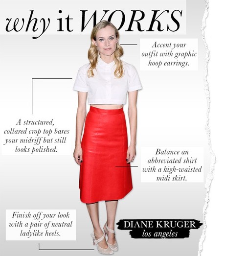 Diane Kruger Gives The Crop Top A Sophisticated Spin