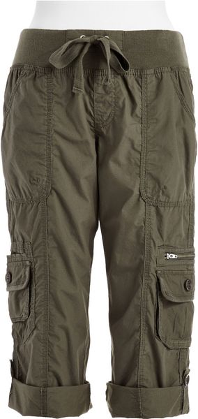 Calvin Klein Performance Cargo Capri Pants in Green (Quail) | Lyst
