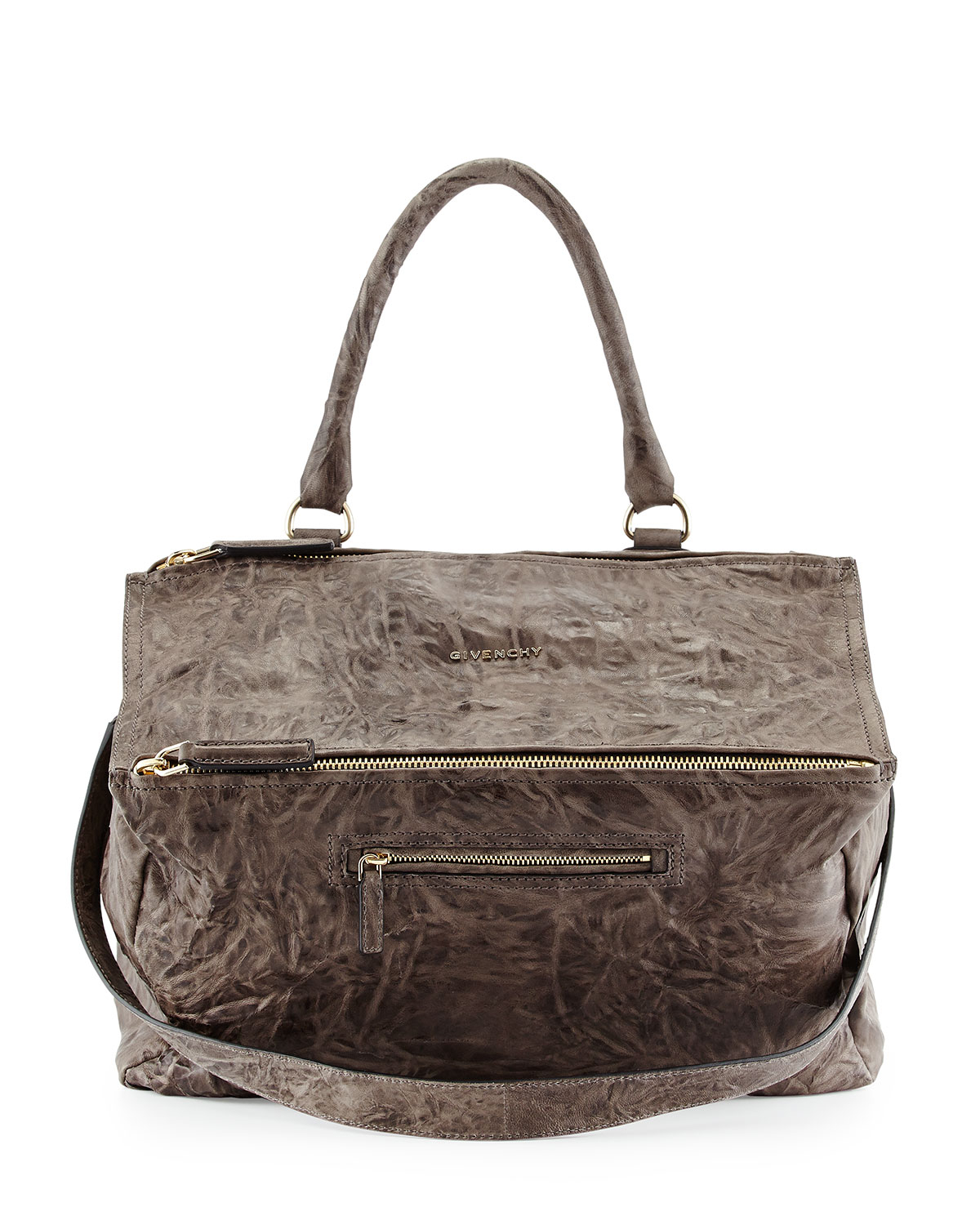 Givenchy Pandora Large Leather Satchel Bag in Gray (CHARCOAL) Lyst