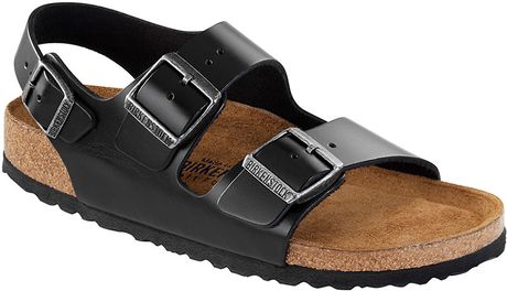 slingback Milano birkenstock   Black Sandals Leather Birkenstock in Slingback  Amalfi Men for sandals