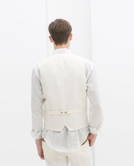 beige suit zara