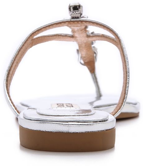badgley mischka silver flats