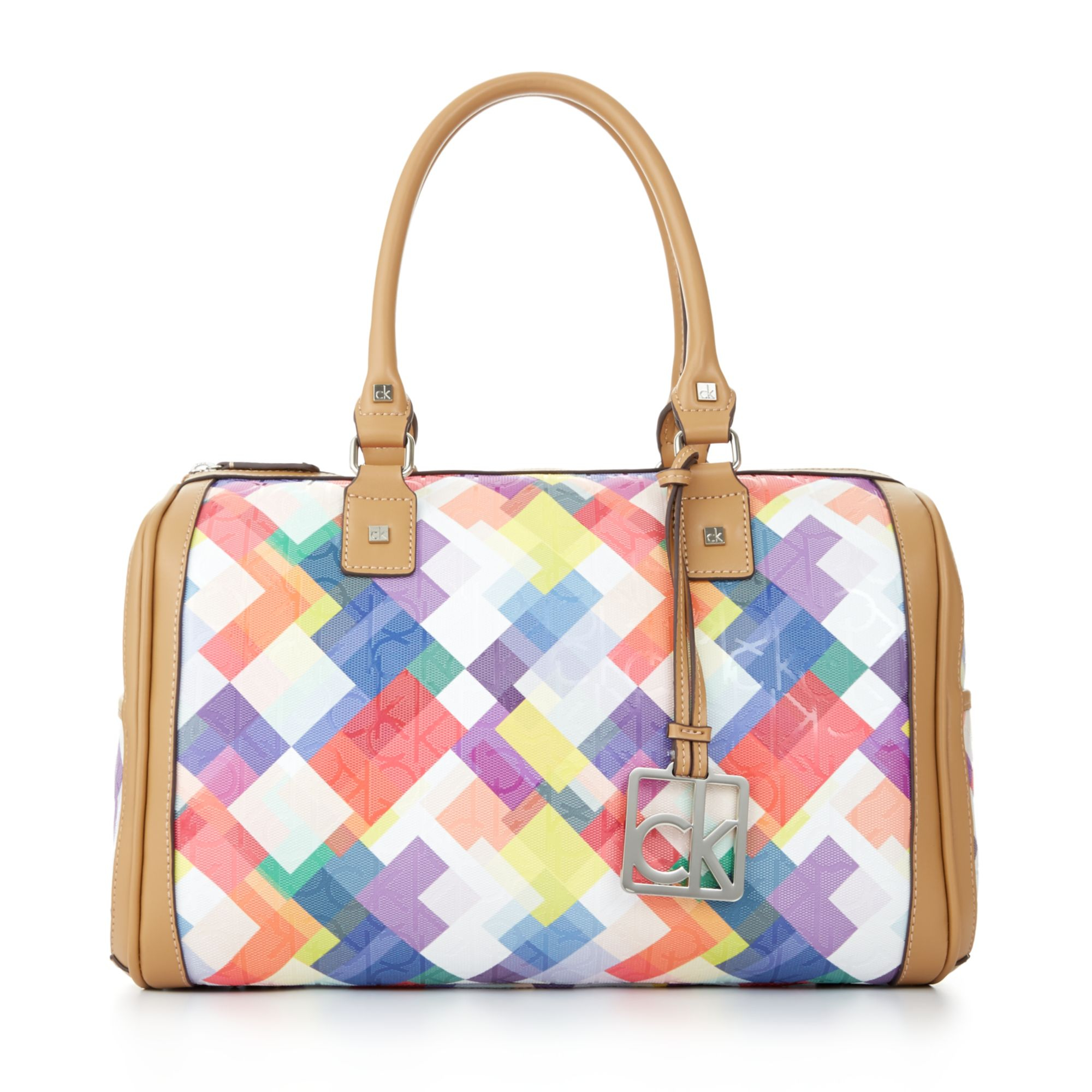 Calvin Klein Mothers Day Logo Embossed Satchel in Multicolor (Multi