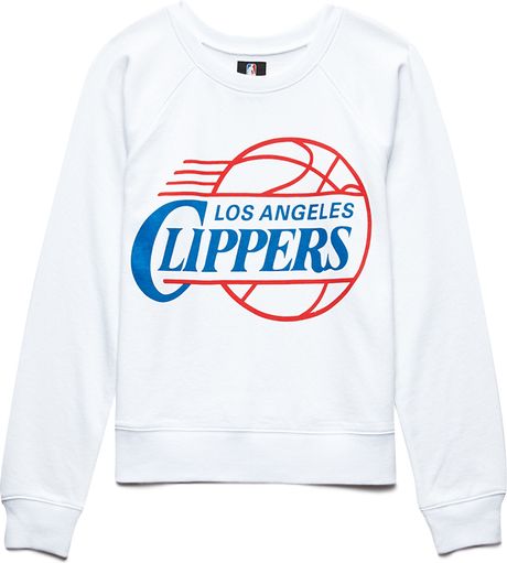 Forever 21 Los Angeles Clippers Sweatshirt in White (Whiteblue)
