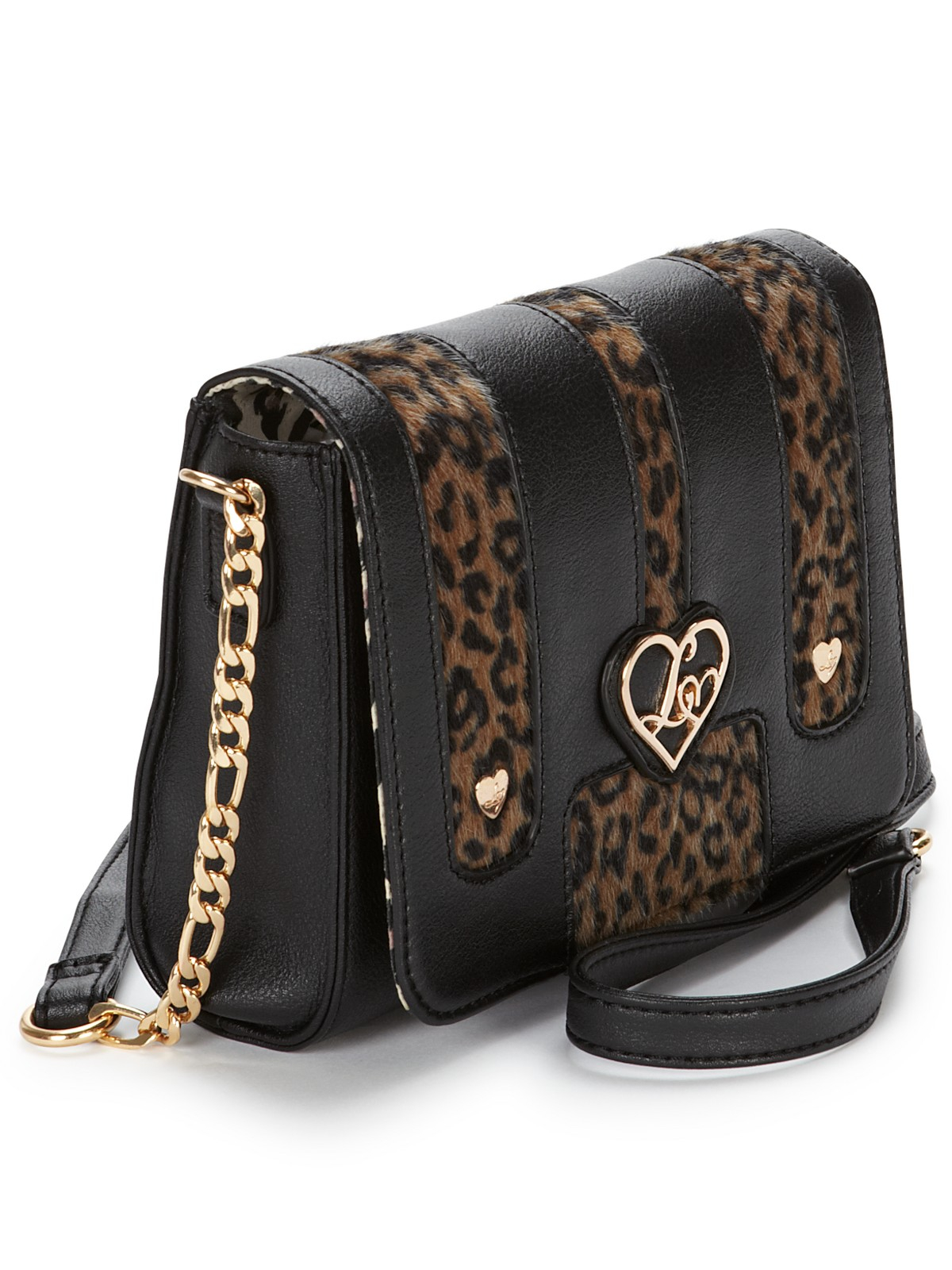 Lipsy Lipsy Leopard Crossbody Bag in Black Lyst