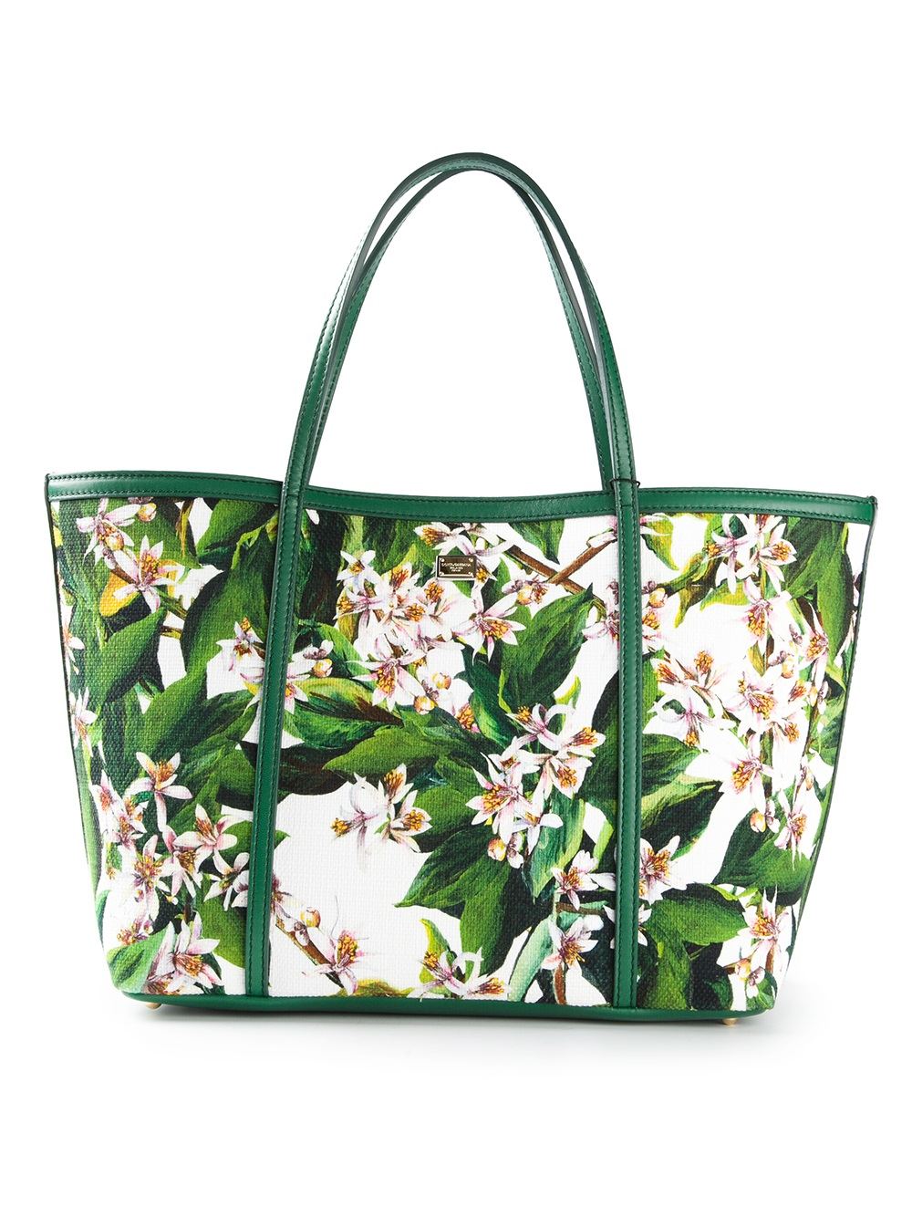 Dolce & Gabbana Floral Print Tote in Green Lyst