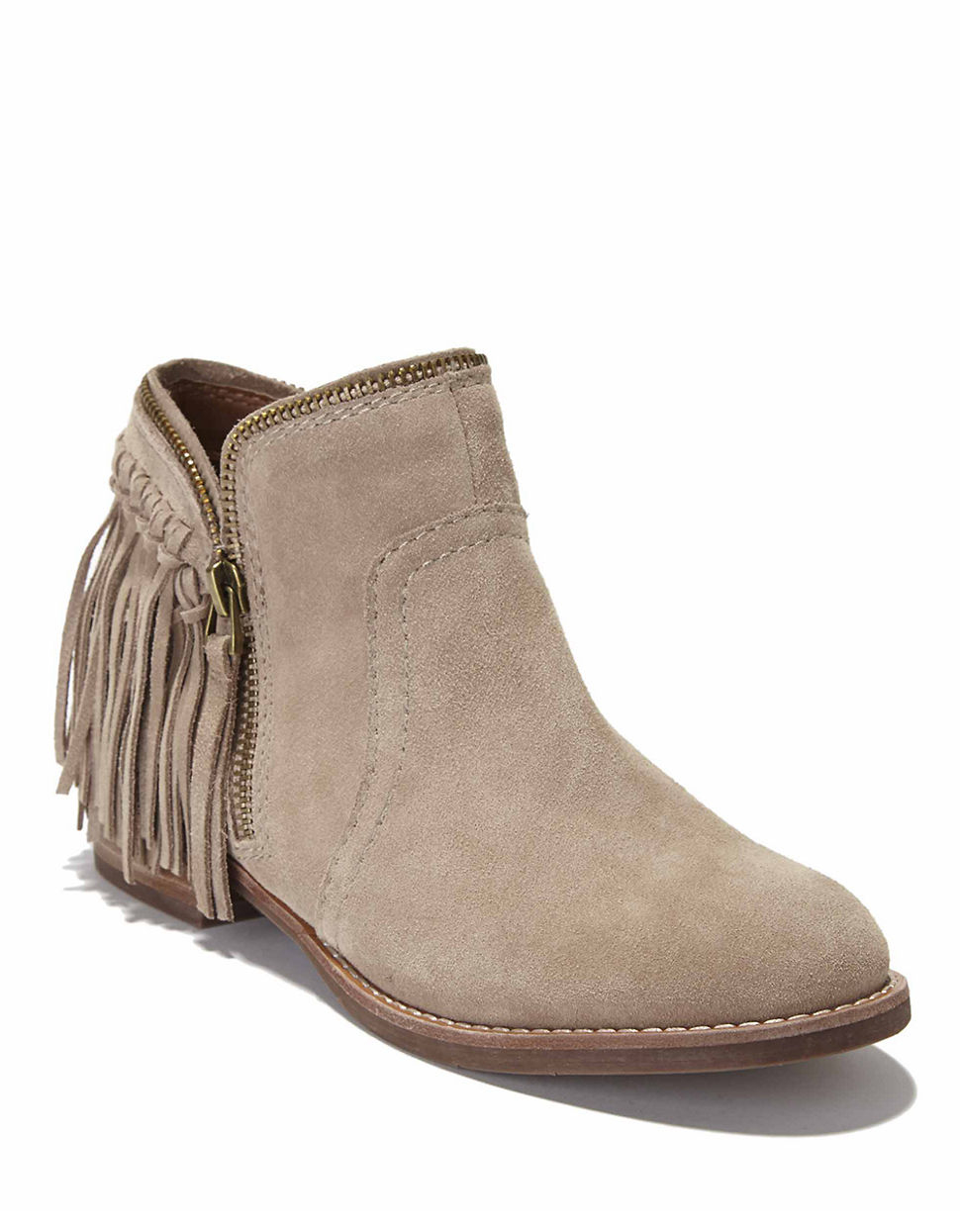 Dv By Dolce Vita Fisher Suede Ankle Boots in Beige (NUDE 