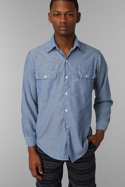 Urban Outfitters Mens Vintage Painted Deer Chambray Shirt in Blue for ...