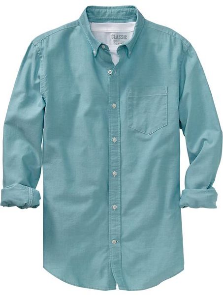 Old Navy Slimfit Oxford Shirts in Blue for Men (Aqua Blue) | Lyst