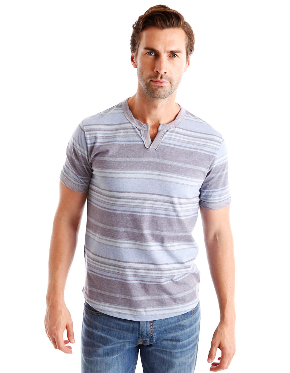 notch front t shirt