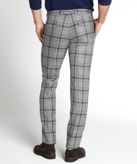 gray checkered pants