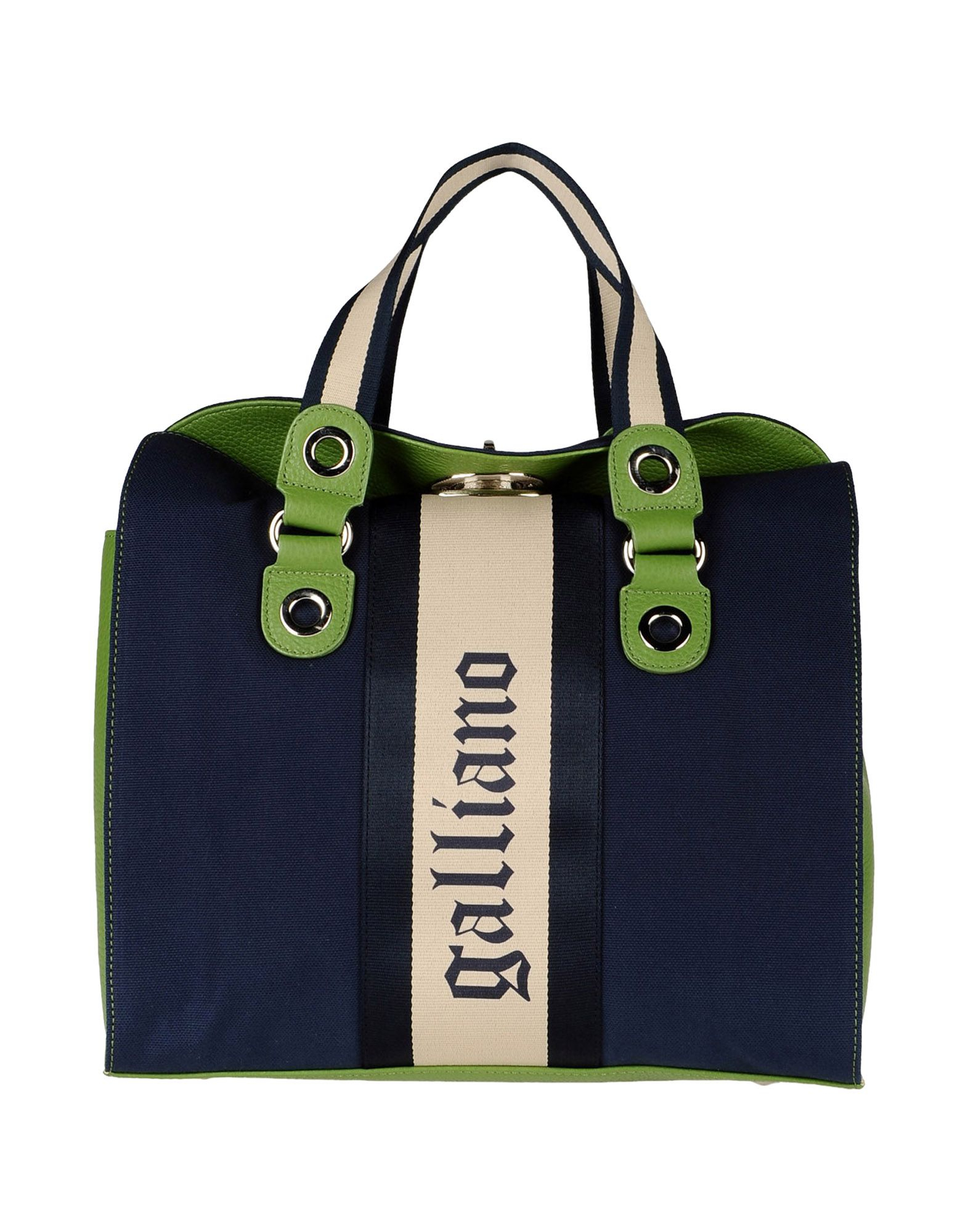 John Galliano Large Fabric Bag in Green (Dark blue) Lyst