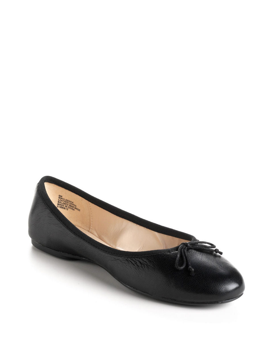 nine west black flats pointed toe
