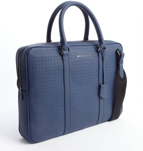 Burberry Lapis Blue Leather Messenger Bag in Blue for Men Burberry Lapis Blue Leather Messenger Bag in Blue for Men