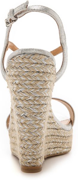 badgley mischka silver wedges
