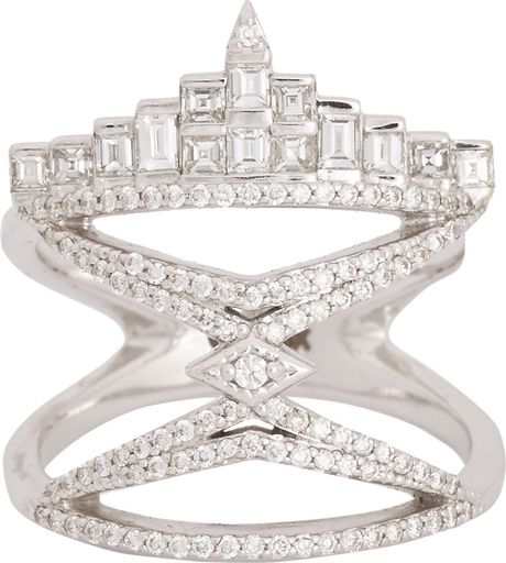 ... White Diamond Grey Diamond White Gold New York City Ring in White ... White Diamond Grey Diamond White Gold New York City Ring in White